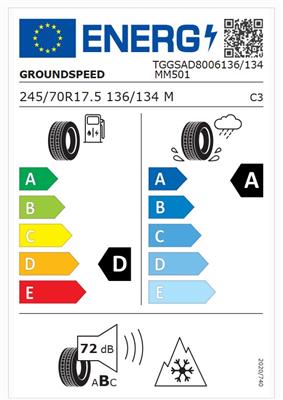 245/70R17,5 136/134M GroundSpeed 16PR GSZS01